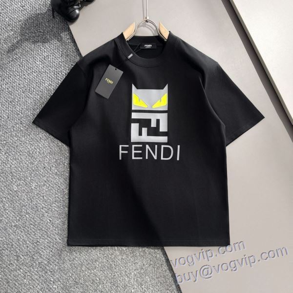 2025超激得大人気 フェンディ FENDI 最高N級ブランドコピー 半袖Tシャツ 2色可選 ポップ