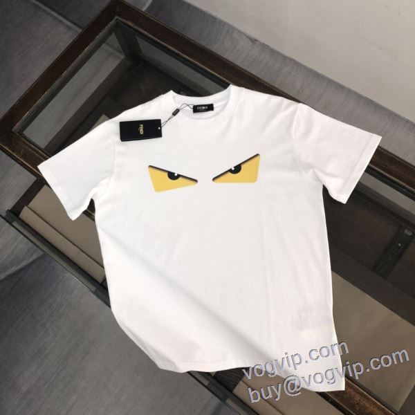 お洒落な存在感 フェンディ 偽物ブランド 2025激安大特価100%新品 半袖Tシャツ 2色可選