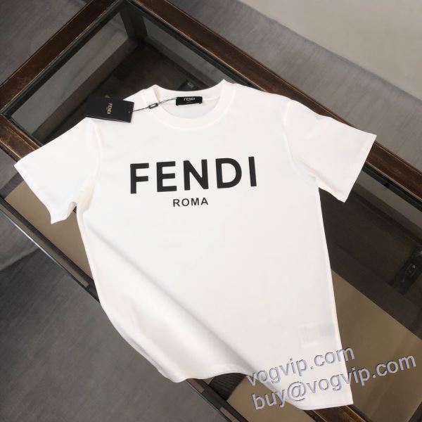 セレブ風 フェンディ ブランドスーパーコピー 半袖Tシャツ 2色可選 2025激安大特価100%新品