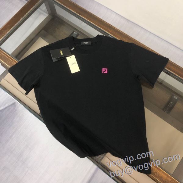 半袖Tシャツ お洒落自在 フェンディ FENDI コピー ブランド 2色可選 2025品質保証高品質