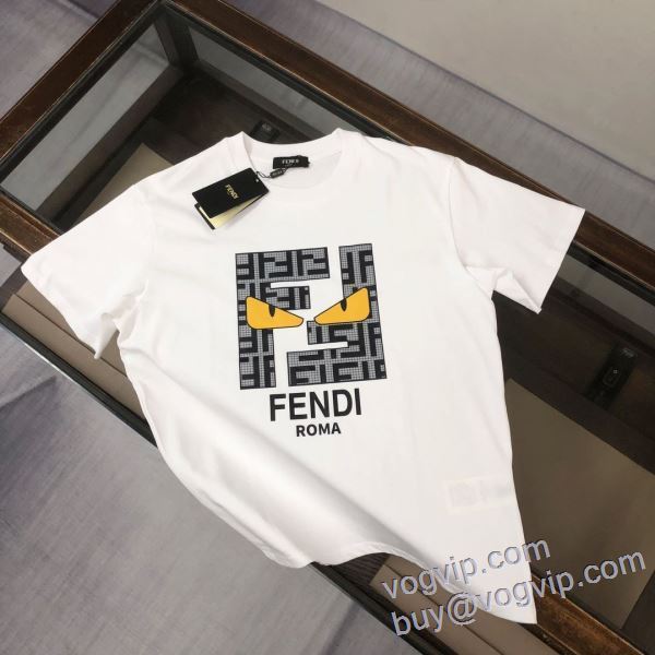 大人キレイに仕立てる フェンディ FENDI スーパーコピー 激安 半袖Tシャツ 2色可選 2025人気セール新作