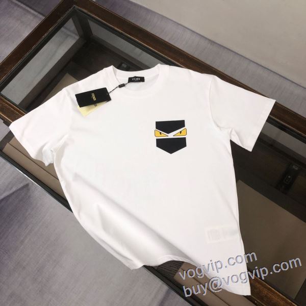 2025人気販売 フェンディ FENDI スーパーコピー 半袖Tシャツ 2色可選 強い魅力を感じる一枚