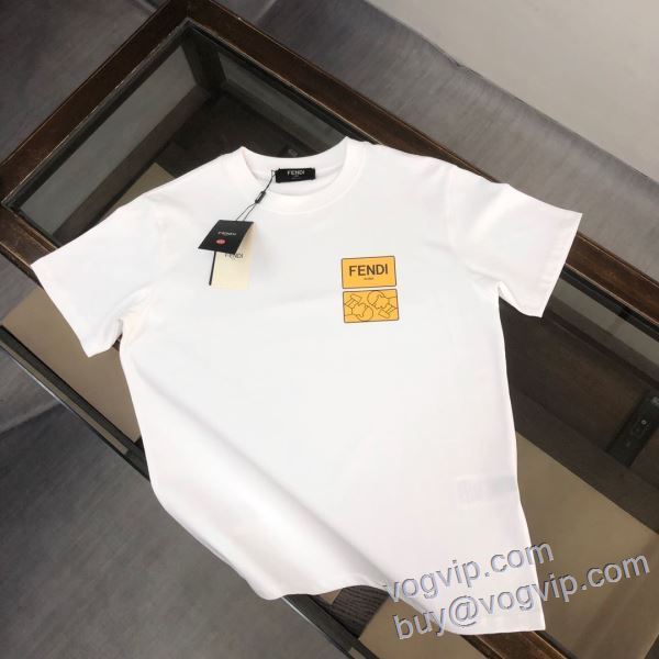 フェンディ FENDI ブランドコピー 2色可選 2025人気販売 半袖Tシャツ 今からの季節にピッタリ！