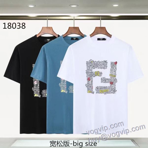 2025新品本物 フェンディ スーパーコピー 半袖Tシャツ 3色可選 売れ筋のいい