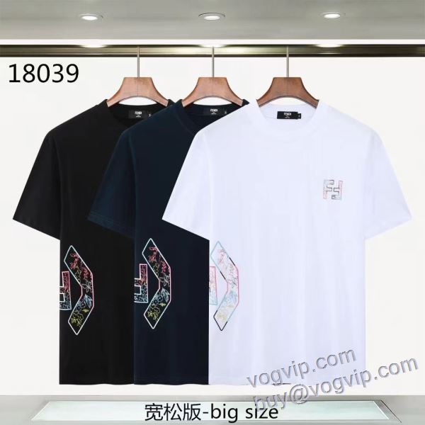 お洒落に魅せる フェンディ ブランドスーパーコピー 半袖Tシャツ 3色可選 2025最安値セール
