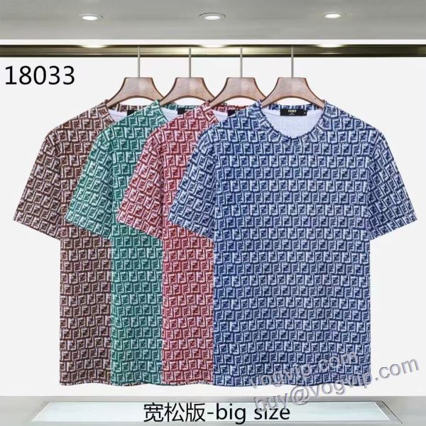 半袖Tシャツ フェンディ FENDI コピー ブランド 2025 セール中 4色可選