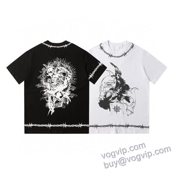 主役になる存在感 VOGブランドスーパーコピー ジバンシィ GIVENCHY 半袖Tシャツ 2色可選 2025お得格安