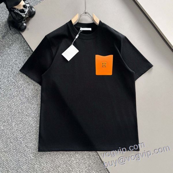 海外限定ライン エルメス スーパーコピー 半袖Tシャツ 2色可選 2025年モデル入荷