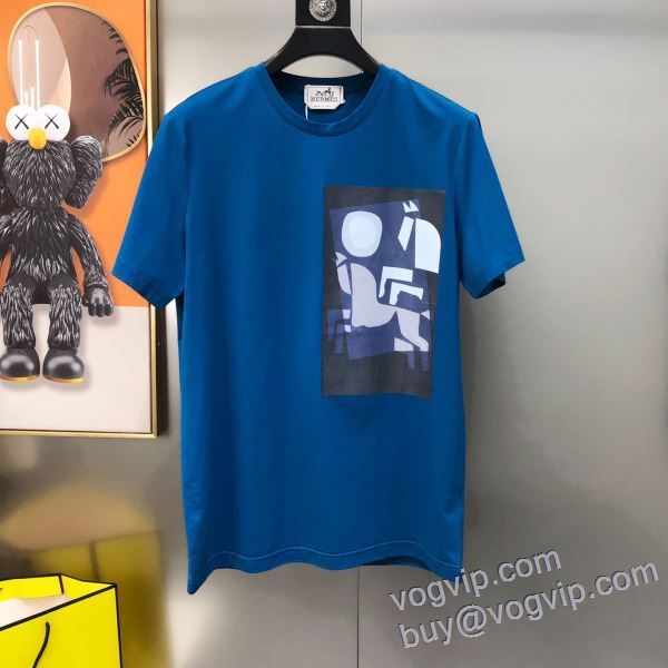 半袖Tシャツ エルメス スーパーコピー 2025割引セール 2色可選 人気新品★超特価★