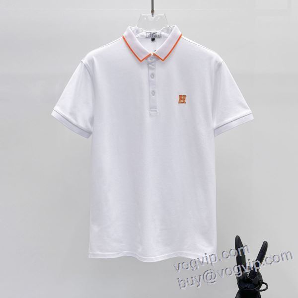 大絶賛の履き心地! エルメス HERMES ブランドコピー 半袖ポロシャツ 2色可選 2025驚きの破格値新品