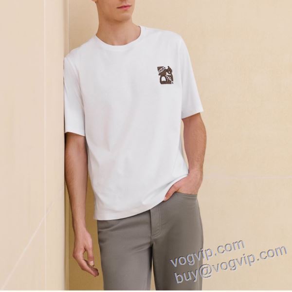 エルメス 2025驚きの破格値新品 半袖Tシャツ 3色可選 HERMES コピー ブランド 人気ブランド