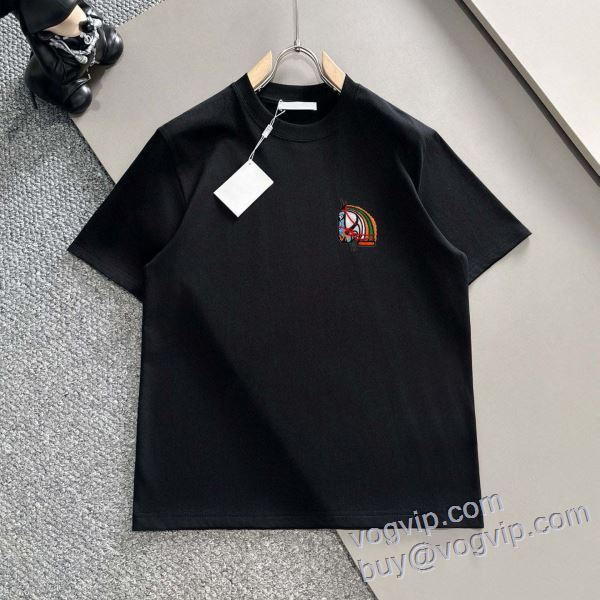 お洒落に魅せる 半袖Tシャツ 2色可選 エルメス HERMES ブランドコピー 2025人気定番