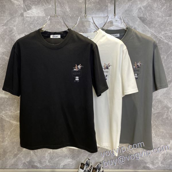 上品に着こなせ 半袖Tシャツ ロエベ コピー 2025年モデル入荷 3色可選