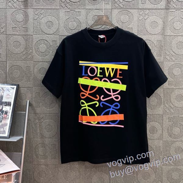 半袖Tシャツ ロエベ LOEWE スーパーコピー 2025お得定番 3色可選 コーデ 知的なムードを演出