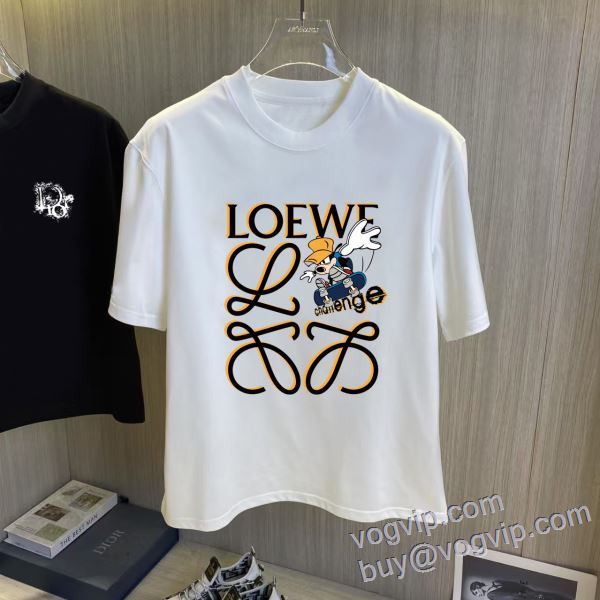洗練を十分に演出する 半袖Tシャツ 2色可選 ロエベ LOEWE 2025お買い得新品 VOGブランドスーパーコピー
