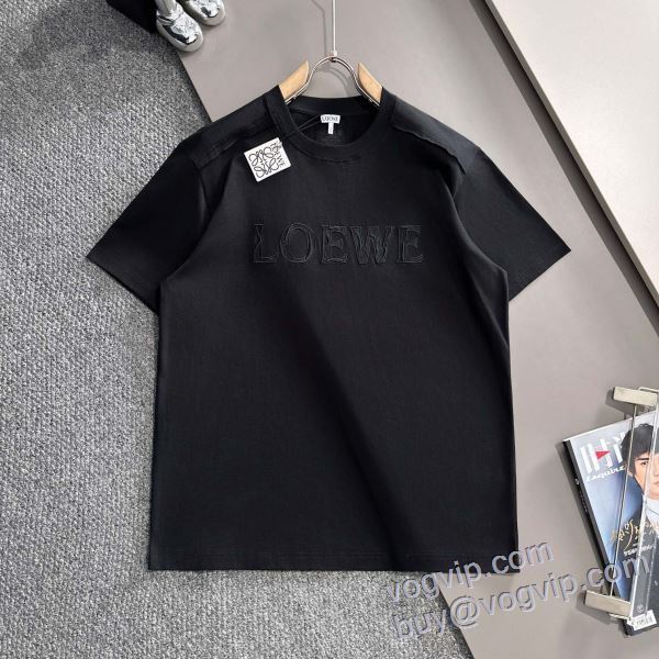 半袖Tシャツ 2色可選 ロエベ LOEWE 2025春夏季新作 最高N級ブランドコピー 耐久性に優れ