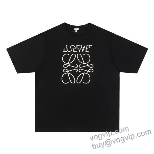 ロエベ LOEWE 売れ筋のいい 半袖Tシャツ 2色可選 最大級ブランドコピー通販優良店 2025高級品 通販