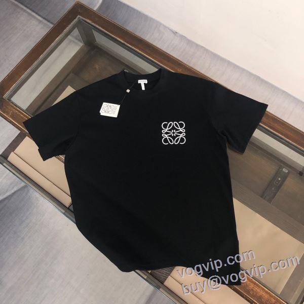 海外セレブ愛用 半袖Tシャツ スーパーコピー 優良サイト ロエベ LOEWE 2025新商品！ 2色可選