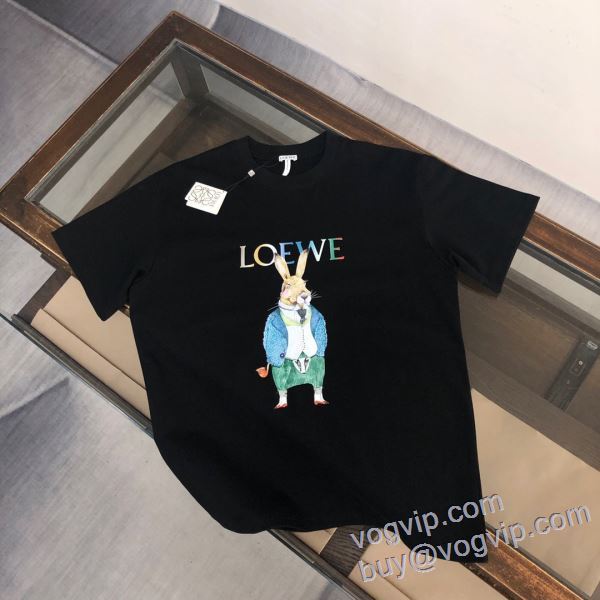 最大級ブランドコピー通販優良店 2025お得セール 半袖Tシャツ 2色可選 ロエベ LOEWE SALE開催
