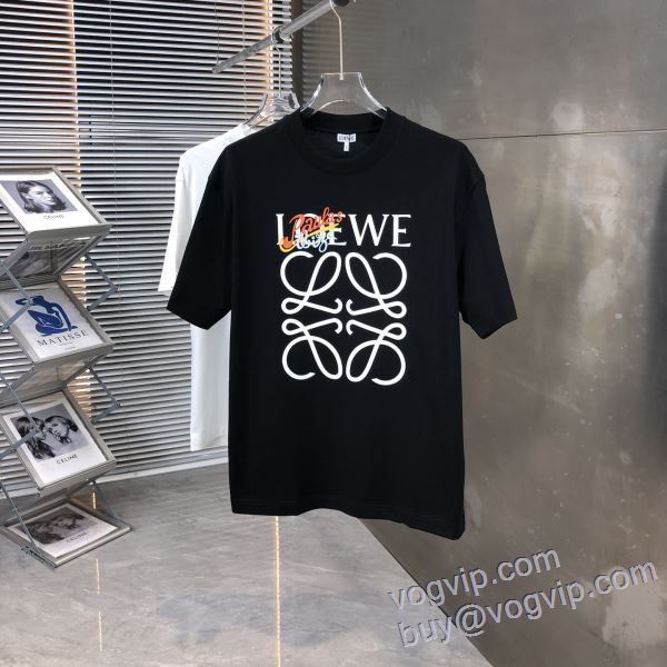 ロエベ ★安心★追跡付 LOEWE ブランドコピー 半袖Tシャツ 2色可選 2025春夏モデル