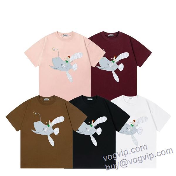 ロエベ LOEWE コピー 2025春夏モデル 半袖Tシャツ ～希少 5色可選