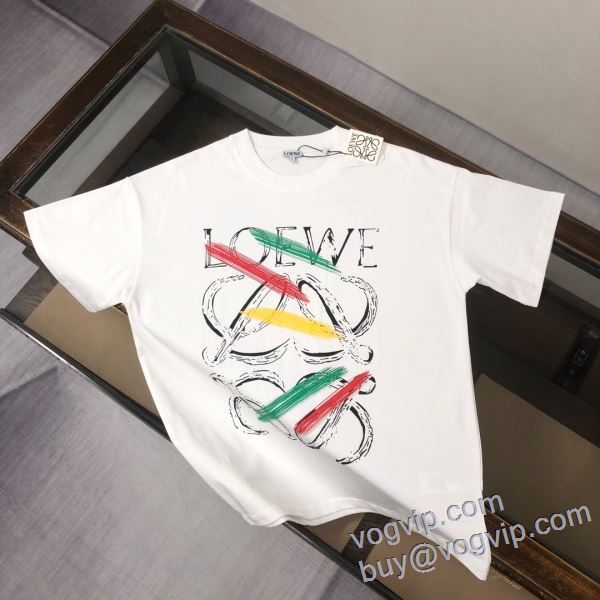 LOEWE スーパーコピー 激安 2025割引セール ロエベ 半袖Tシャツ 2色可選 お買得