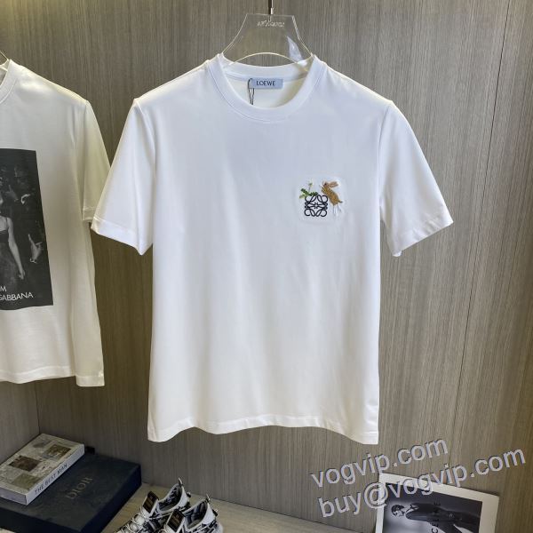 ロエベ LOEWE 偽物ブランド 2025激安大特価本物保証 半袖Tシャツ 超人気美品◆