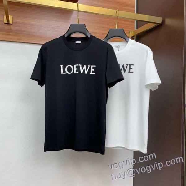 2025全国無料セール ロエベ LOEWE 半袖Tシャツ 高級感を引き立てる ブランドスーパーコピー 2色可選