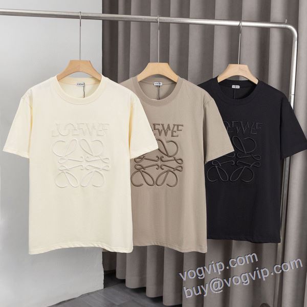 お洒落な存在感 ロエベ LOEWE 2025新品本物 半袖Tシャツ 3色可選 ブランド 偽物 通販
