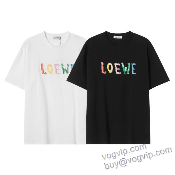 半袖Tシャツ 2色可選 ロエベ LOEWE 2025新品本物 偽物ブランド 肌触りのいい