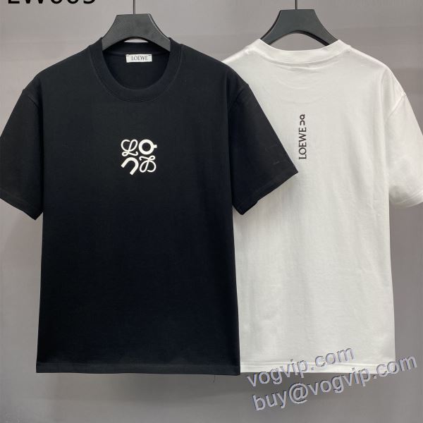 人気スーパーコピーブランド 大人キレイに仕立てる ロエベ LOEWE 2025 半袖Tシャツ 2色可選
