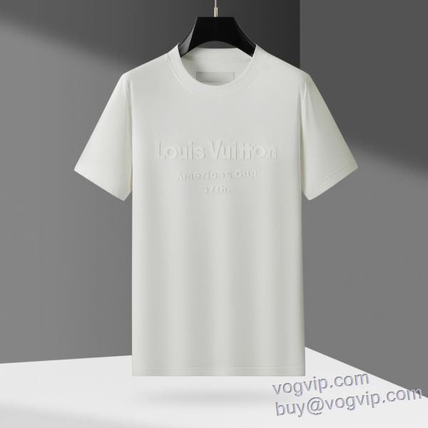最安値に挑戦 ルイ ヴィトン ブランドコピー 2025年モデル入荷 半袖Tシャツ 2色可選