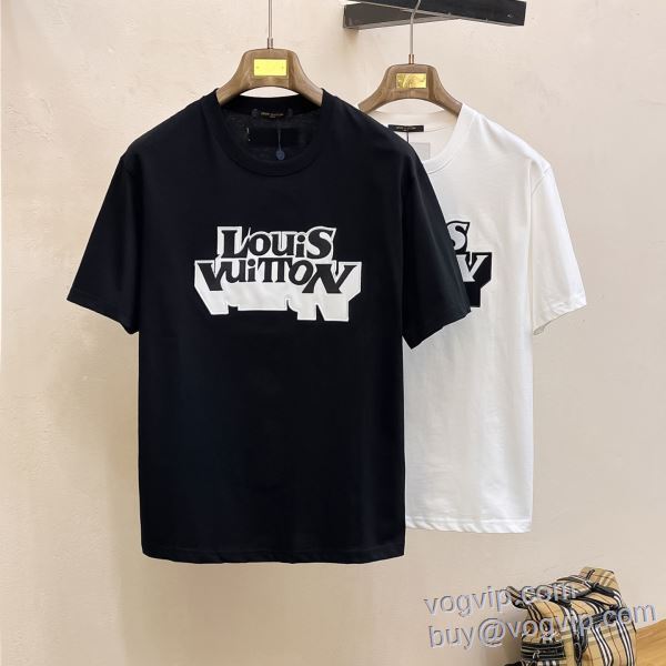高品質 人気 半袖Tシャツ ルイ ヴィトン 偽物ブランド 2025春夏季 2色可選
