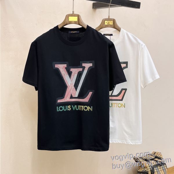 2025春夏 ルイ ヴィトン ブランドスーパーコピー 綺麗に決まるフォルム！ 半袖Tシャツ 2色可選