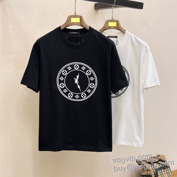 個性的なデザ 半袖Tシャツ ルイ ヴィトン ブランドコピー 2025春夏 2色可選