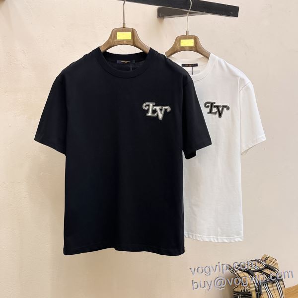 人気商品登場 LOUIS VUITTON ブランドコピー 2025春夏 ルイ ヴィトン 半袖Tシャツ 2色可選