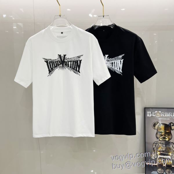 LOUIS VUITTON 偽物ブランド 2025新作品 ルイ ヴィトン 半袖Tシャツ 2色可選 海外セレブ愛用