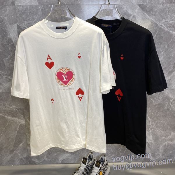 耐久性のある ルイ ヴィトン LOUIS VUITTON 半袖Tシャツ 2色可選 ブランドコピー代引き専門店 2025HOT本物保証