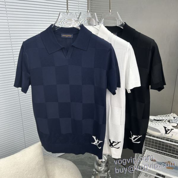 お洒落に魅せる ルイ ヴィトン LOUIS VUITTON 2025新作登場 半袖Tシャツ 3色可選 ブランドスーパーコピー 激安専門店