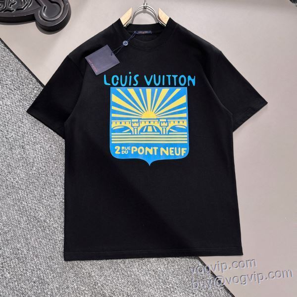 2025お得定番 ルイ ヴィトン LOUIS VUITTON 大好評 半袖Tシャツ 2色可選 人気スーパーコピーブランド