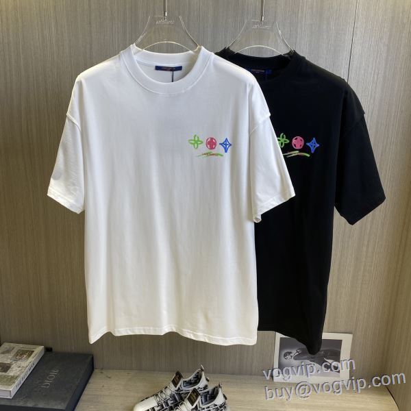 半袖Tシャツ 2色可選 ルイ ヴィトン LOUIS VUITTON 2025お得定番 最高N級ブランドコピー 存在感のある