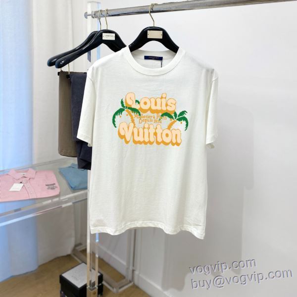 人気 ランキング ルイ ヴィトン LOUIS VUITTON 2025抜群な存在感 半袖Tシャツ 2色可選 高品質なスーパーコピー商品