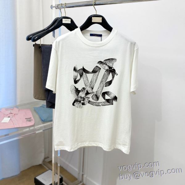 2025抜群な存在感 ルイ ヴィトン LOUIS VUITTON 半袖Tシャツ 2色可選 ブランドコピー激安販売 ファション性の高い