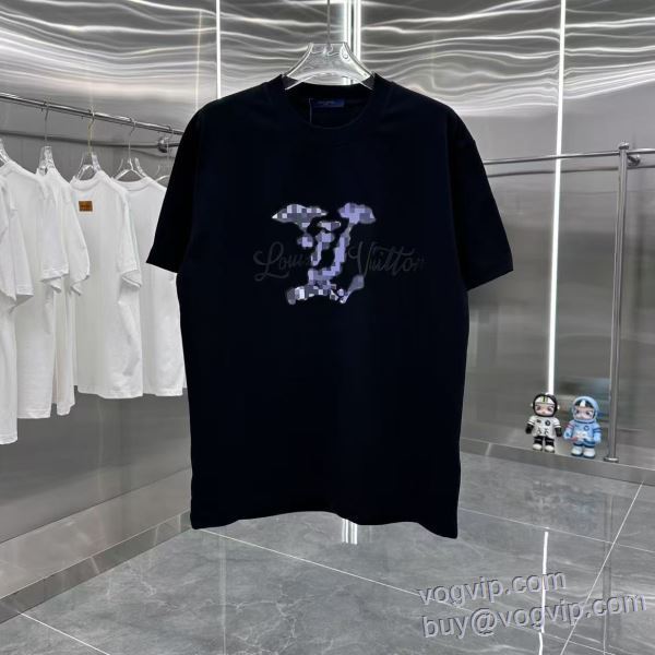 2025超激得低価 半袖Tシャツ 2色可選 ルイ ヴィトン スーパーコピー 激安 上品に着こなせ