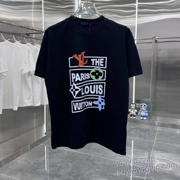 争奪戦必至 ルイ ヴィトン 偽物ブランド 半袖Tシャツ 2025超激得低価 3色可選