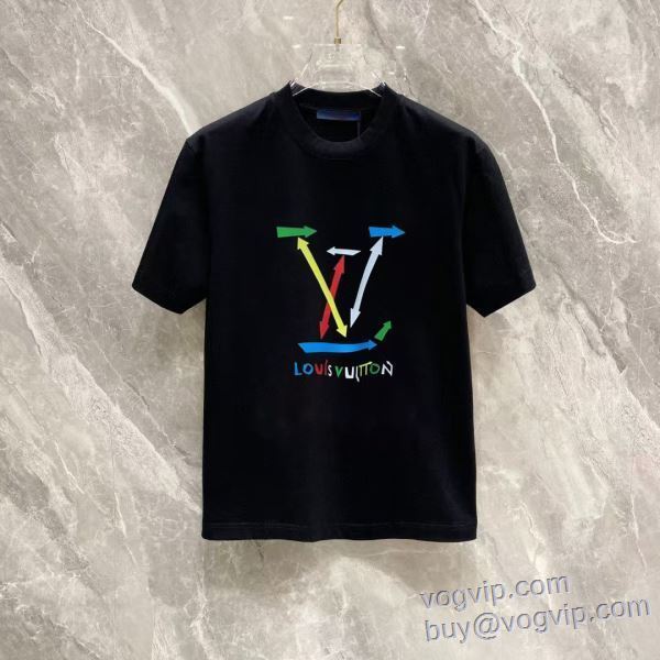 日本未入荷モデル ルイ ヴィトン LOUIS VUITTON コピーブランド 2025割引セール 半袖Tシャツ 2色可選