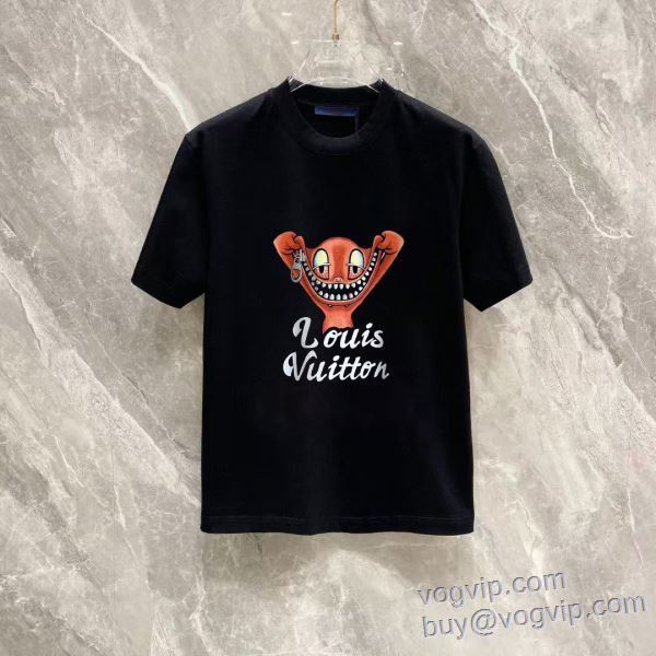 2025割引セール ルイ ヴィトン LOUIS VUITTON 偽物ブランド 半袖Tシャツ 2色可選 セレブ愛用の超人気商品