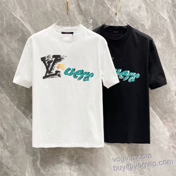 半袖Tシャツ vogブランド コピー 優良店 耐久性に優れ ルイ ヴィトン LOUIS VUITTON 2025驚きの破格値セール 2色可選