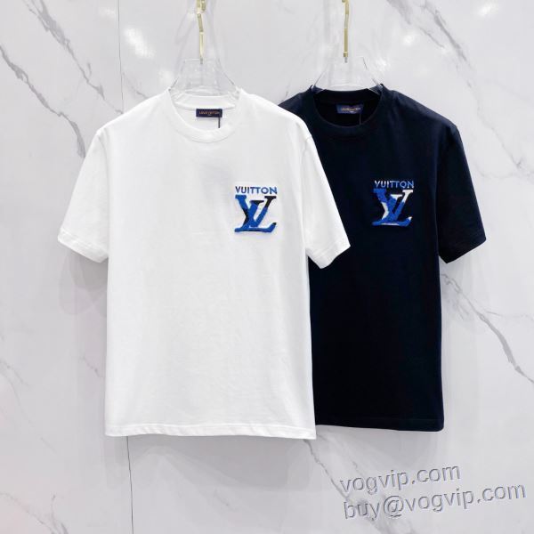 2025品質保証お買い得 コピー 商品 販売 ルイ ヴィトン LOUIS VUITTON 半袖Tシャツ 2色可選 絶大な人気を誇る