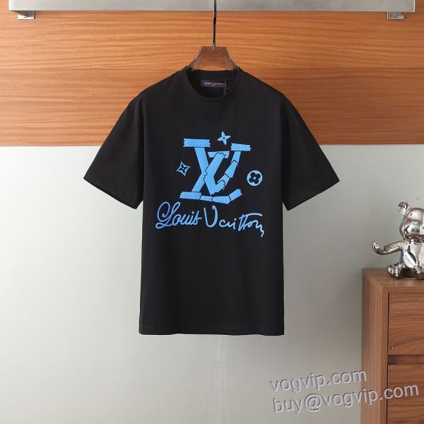 2025人気セール定番 ルイ ヴィトン コピー ブランド 圧倒的な高級感 半袖Tシャツ 2色可選